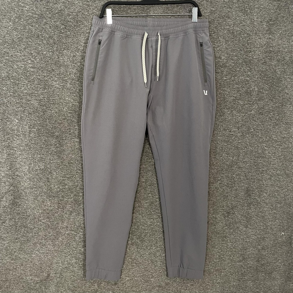 Vuori Transit Technical Jogger Pants Mens XL Gray‎ Zip Pockets Athletic V417